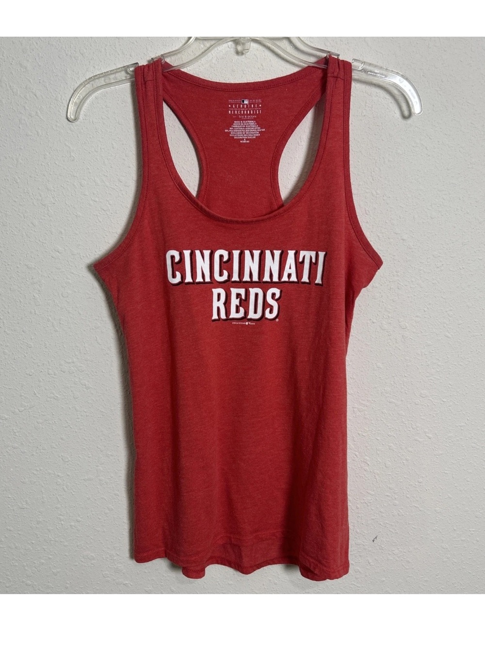 Cincinnati Reds Tank Top Womens Small Red MLB Genuine Merchandise Baseball